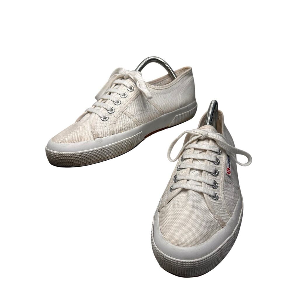 Superga 2750 Cotu Classic White Canvas Sneakers Unisex Women’s 9.5 - Picture 12 of 16